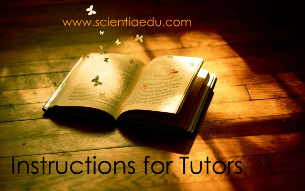 Instructions For Tutors Scientia Education
